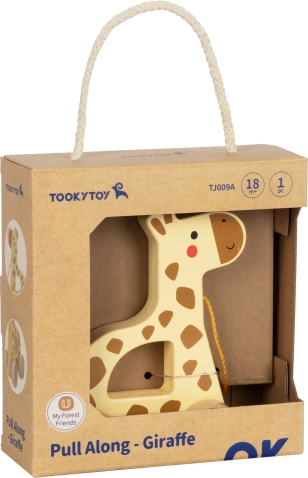 fából készült húzós zsiráf TOOKY TOY