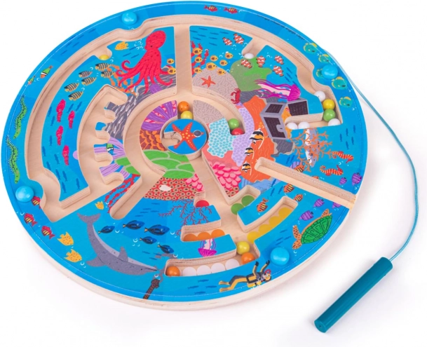 Mágneses labirintus Víz alatti világ BIGJIGS TOYS