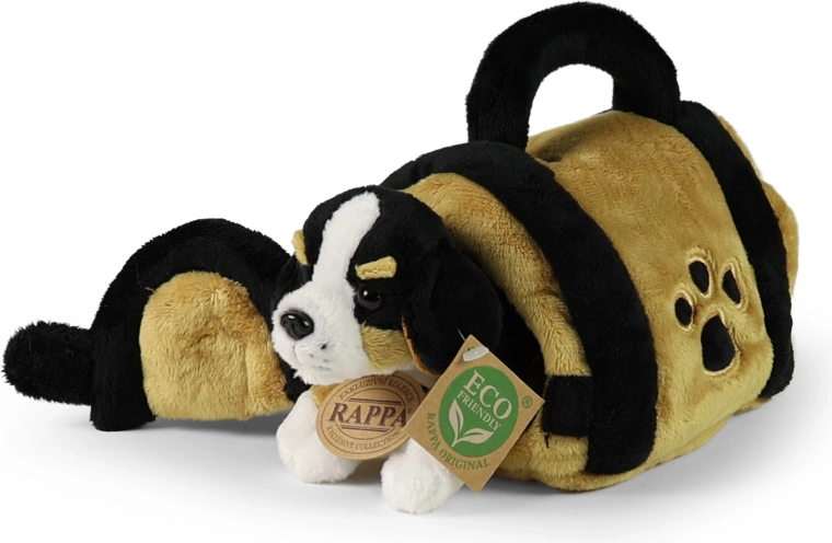 Rappa plüss berni pásztorkutya hordozóban, 15 cm, Eco-Friendly