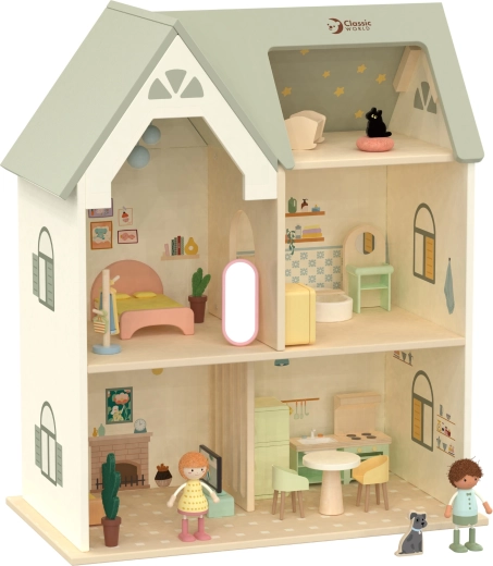 Cozy Cottage fa babaház bútorokkal