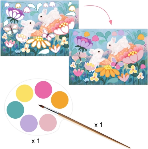 Festés pasztell színekkel és finom ecsettel