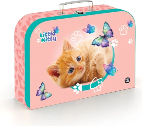 Gyerek laminált bőrönd 34 cm – cica