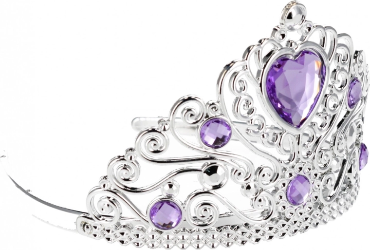 Csillogó diadém lila kövekkel