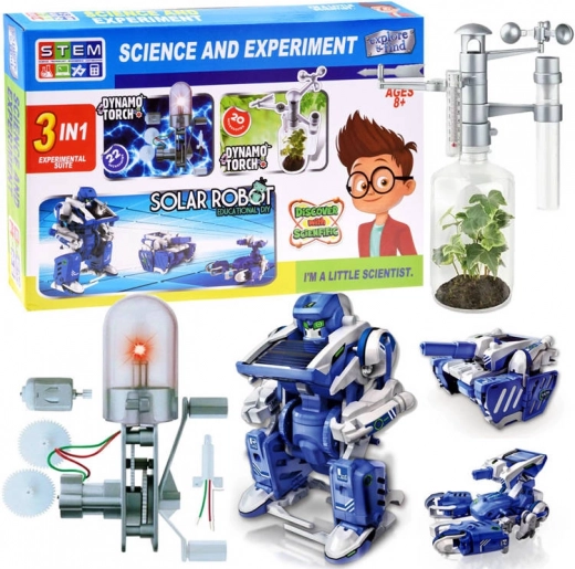 Tudományos készlet 3 az 1-ben dinamó robot