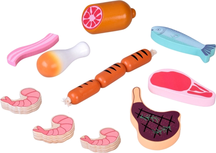 Realista hús- és tenger gyümölcsei készlet