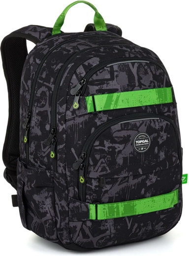 Topgal Viki graffiti green diák hátizsák