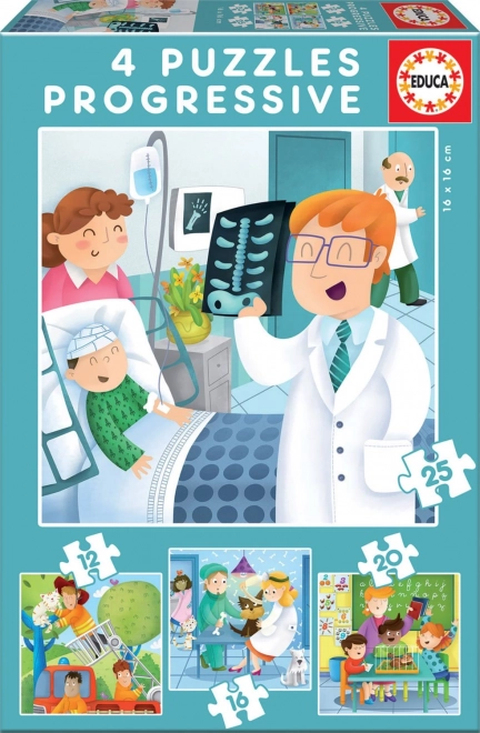 Gyerek puzzle – Jövőbeli foglalkozások 4 az 1-ben