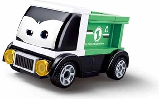 Sluban Power Bricks felhúzható autócska Zöld teherautó