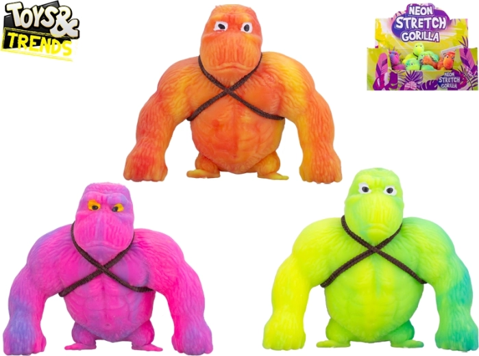 Szuper nyújtható színes gorilla 10 cm Toys&Trends