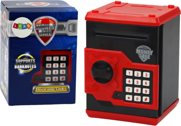 Elektronikus széf persely bankjegyek és pénzérmék számára gyermekeknek