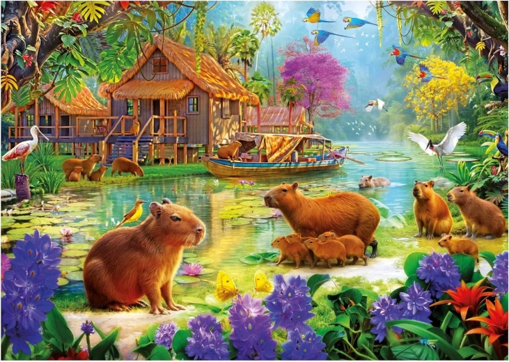 EDUCA Kapibara falu puzzle, 500 darab