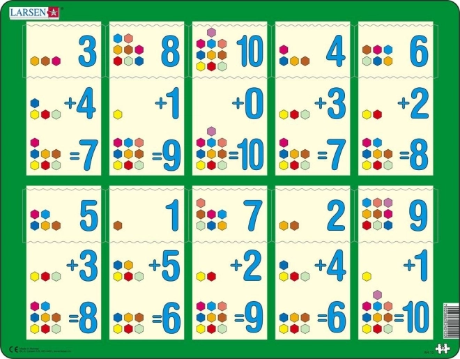Larsen puzzle összeadás tízig II 10 darabos