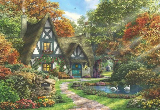 Őszi kunyhó puzzle 2000 darab