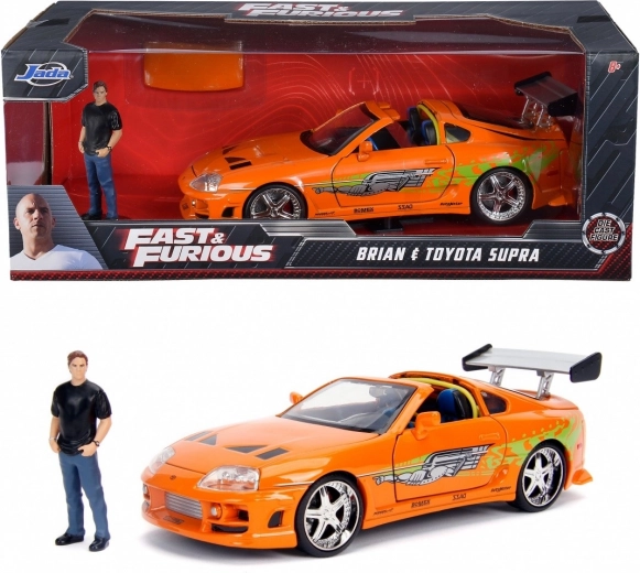 Fast & Furious Toyota Supra 1/24 modell figurával