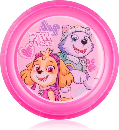 Gyermek tányér 22 cm PAW PATROL rózsaszín műanyag