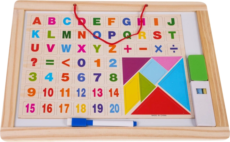 Kétoldalas fa tábla tartozékokkal