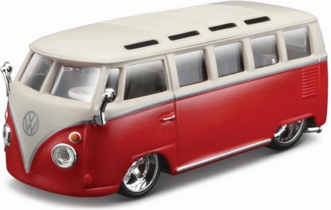 Bburago plus Volkswagen Van Samba piros
