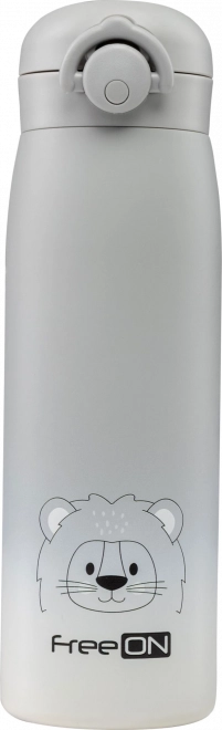 FreeON gyermek rozsdamentes termosz 480 ml - Szürke