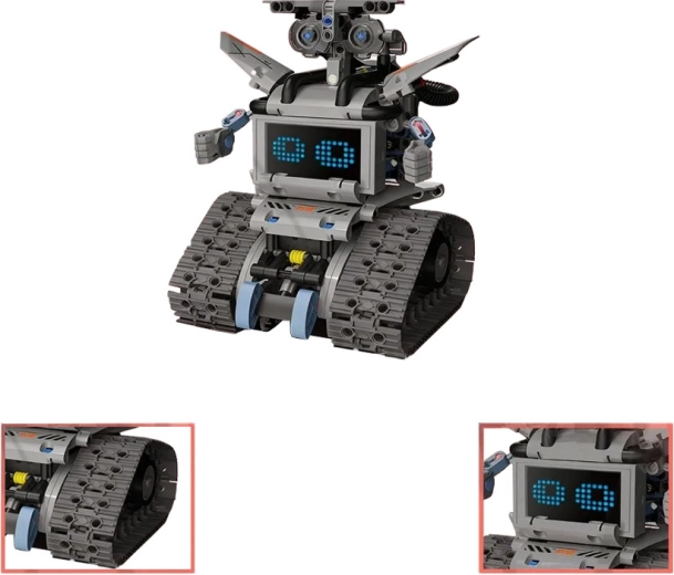 Távirányítás és sima lánctalpas mozgás