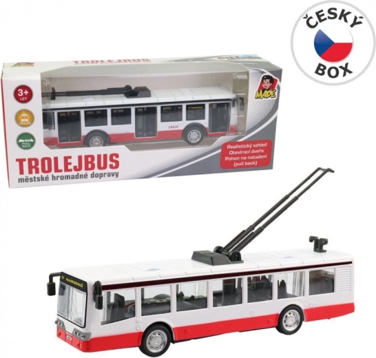 fém troli­busz visszahúzós meghajtással, 16 cm
