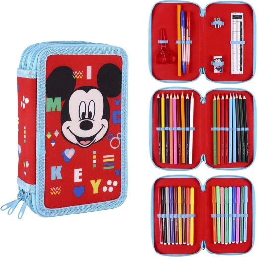 Felszerelt háromszintes Mickey tolltartó