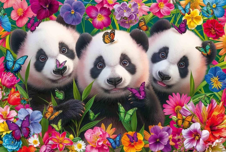 Pandás trió puzzle 200 darabbal