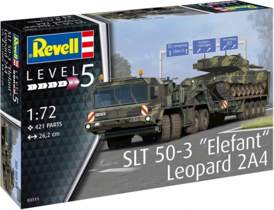 Műanyag modell SLT 50-3 Elefant + Leopard 2A4