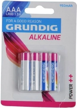 Alkáli elemek AAA 1,5 V 4 db GRUNDIG