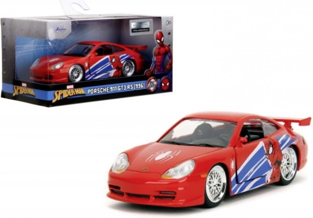 Fém autómodell Porsche 911 GT3 RS Pókember 1:32