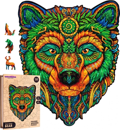 Fa puzzle Bölcs Medve 160 darabos
