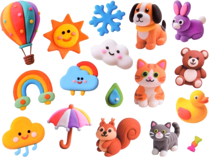 Állatformák aranyos figurákhoz