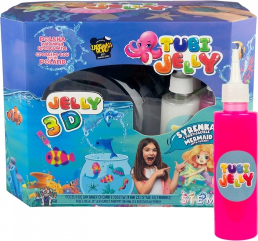 Tubi Jelly – kreatív készlet 8 színnel, nagy akváriummal – Sellőlány