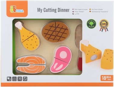 Fa vágókészlet - hús