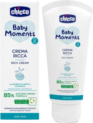 Chicco Baby Moments tápláló babakrém 100 ml
