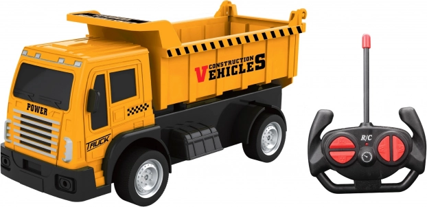 RC távirányítós billenőplatós építőautó 19 cm