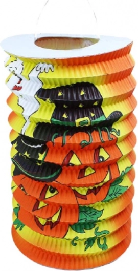 Halloween lampion vidám tökökkel 15 cm