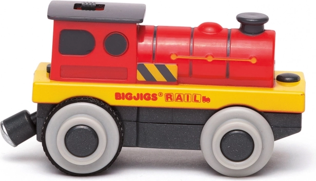 Bigjigs Rail elektromos mozdony – vörös erőgép