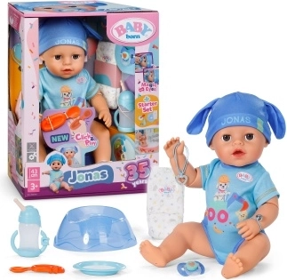 Baby Born Jonas Click & Play baba 43 cm-es, varázskézzel és kiegészítőkkel