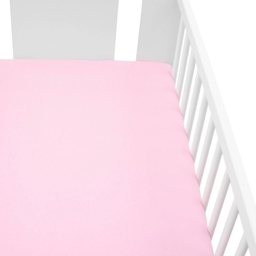 New Baby rózsaszín jersey lepedő kiságyba, 120 × 60 cm