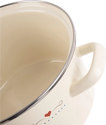 Tartós zománc és rozsdamentes perem