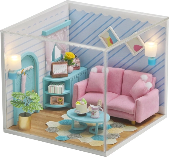 Nappali szoba mini ház makett