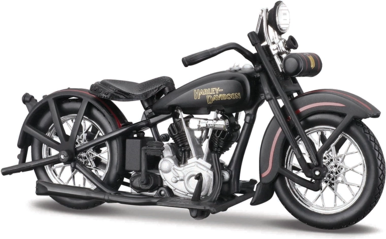 Maisto Harley-Davidson 1928 JDH Twin Cam motorkerékpár modell, matt fekete, 1:18