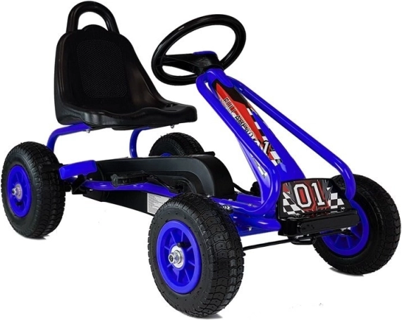 Kék gyerek gokart pedálos