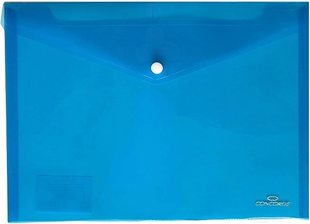 CONCORDE irattartó patenttal A4 – áttetsző kék