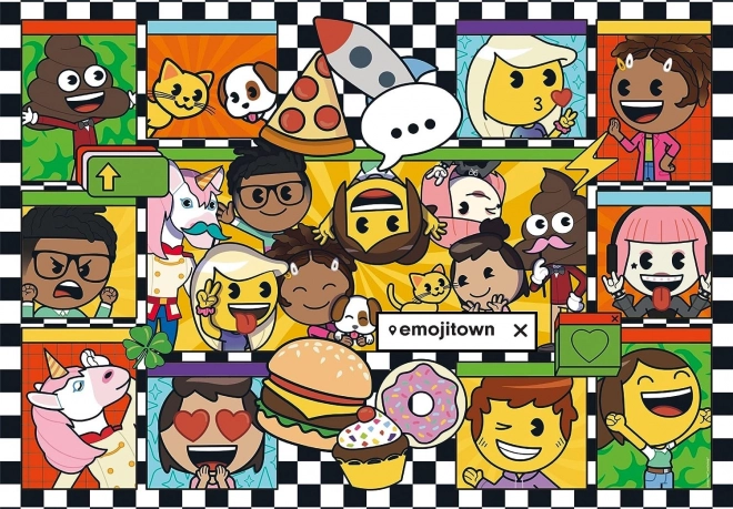 Puzzle Emoji Town 180 darabos CLEMENTONI