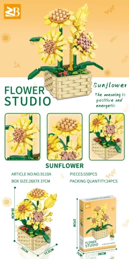 Napraforgó virág építőkészlet 550 darab