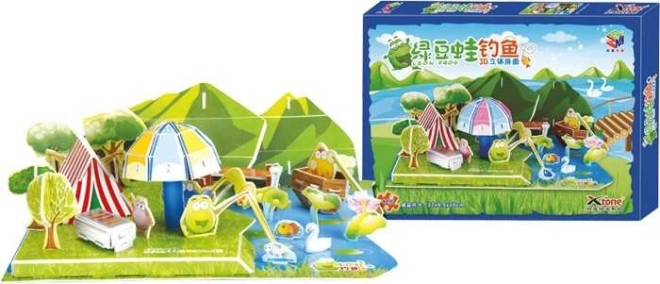 Háromrétegű hab 3D puzzle – Békás tó small foot