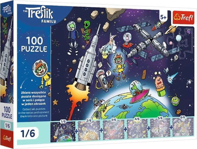 Trefl puzzle 100 darabos – Treflinka az űrben