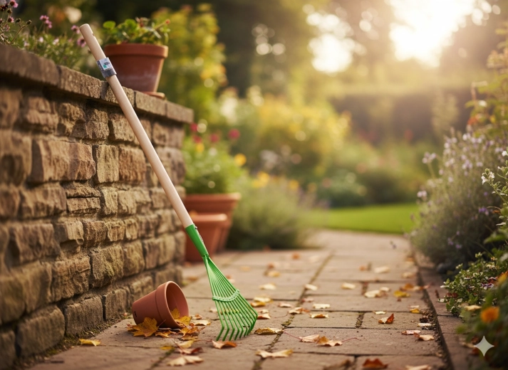 Széles legyező alakú fej a gyors gereblyézéshez