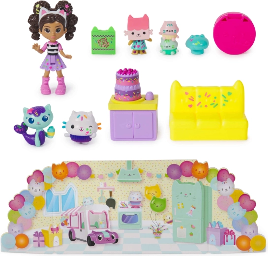 Színes bulijelenet kiegészítőkkel